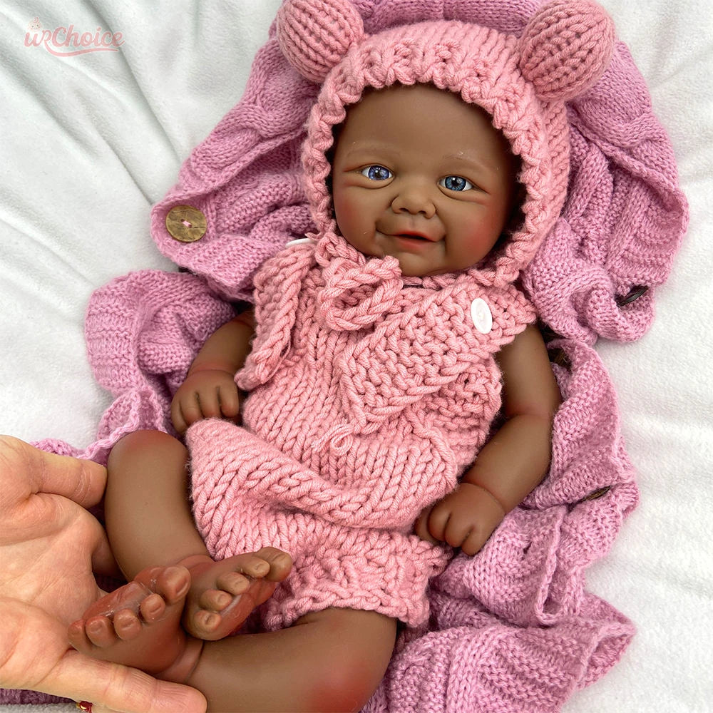 17Inch Adorable Cherubic Cheeks Reborn Doll Soft Washable Realistic Open Eyes  Skin Weighted Companion Baby Gifts