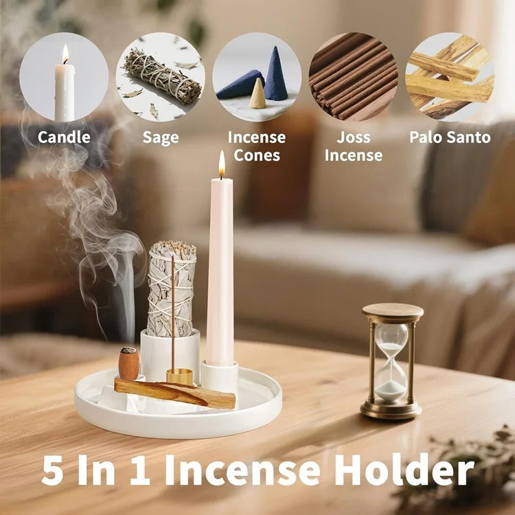 Wholesale Natural Palo Santo Incense Wood Sticks with Ceramic Holder and Handle Aromatic Scents for Meditation