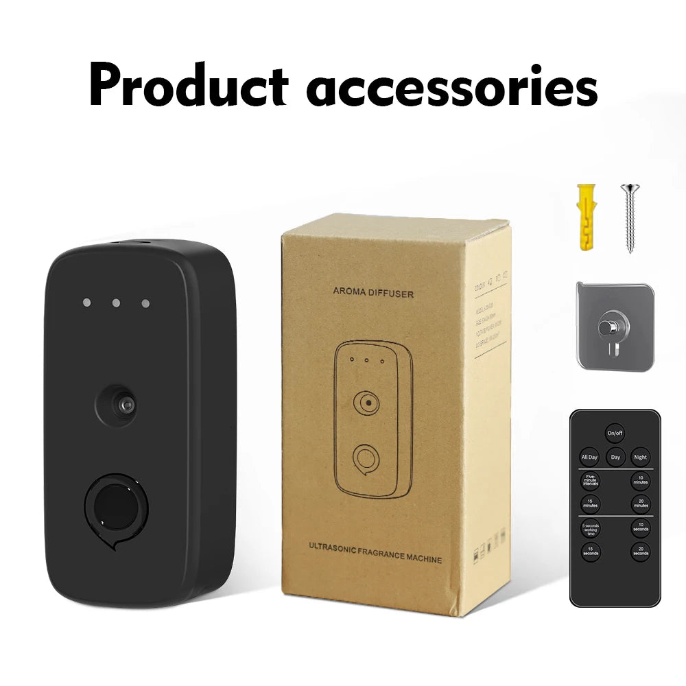 USB Wall-Mounted Mini Eco-Friendly Plastic Aromatherapy Oil Diffuser Battery Powered for Home & Hotel Bathroom Use