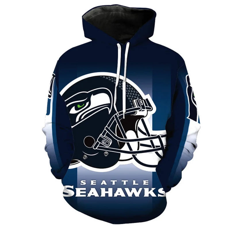 New Fashion 3D Classic Printing Hoodies Adolescent Pullover Men's Long Sleeve Tracksuit American Rugby Team Hoodies
