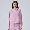 Autumn Winter New Warm Inner Velvet Sports Hoodie Stand up Collar Hoodie Half Zipper Sports Hoodie