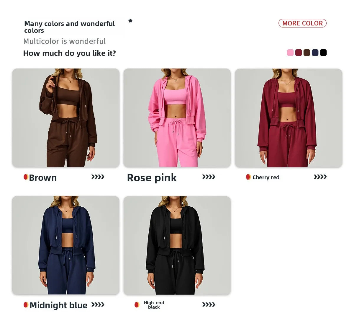 Women's Zippered Short Sweatshirt Hoodie for Autumn-Loose Fit Casual Sports Outfit for Running and Gym Wear