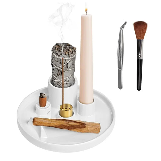 Wholesale Natural Palo Santo Incense Wood Sticks with Ceramic Holder and Handle Aromatic Scents for Meditation