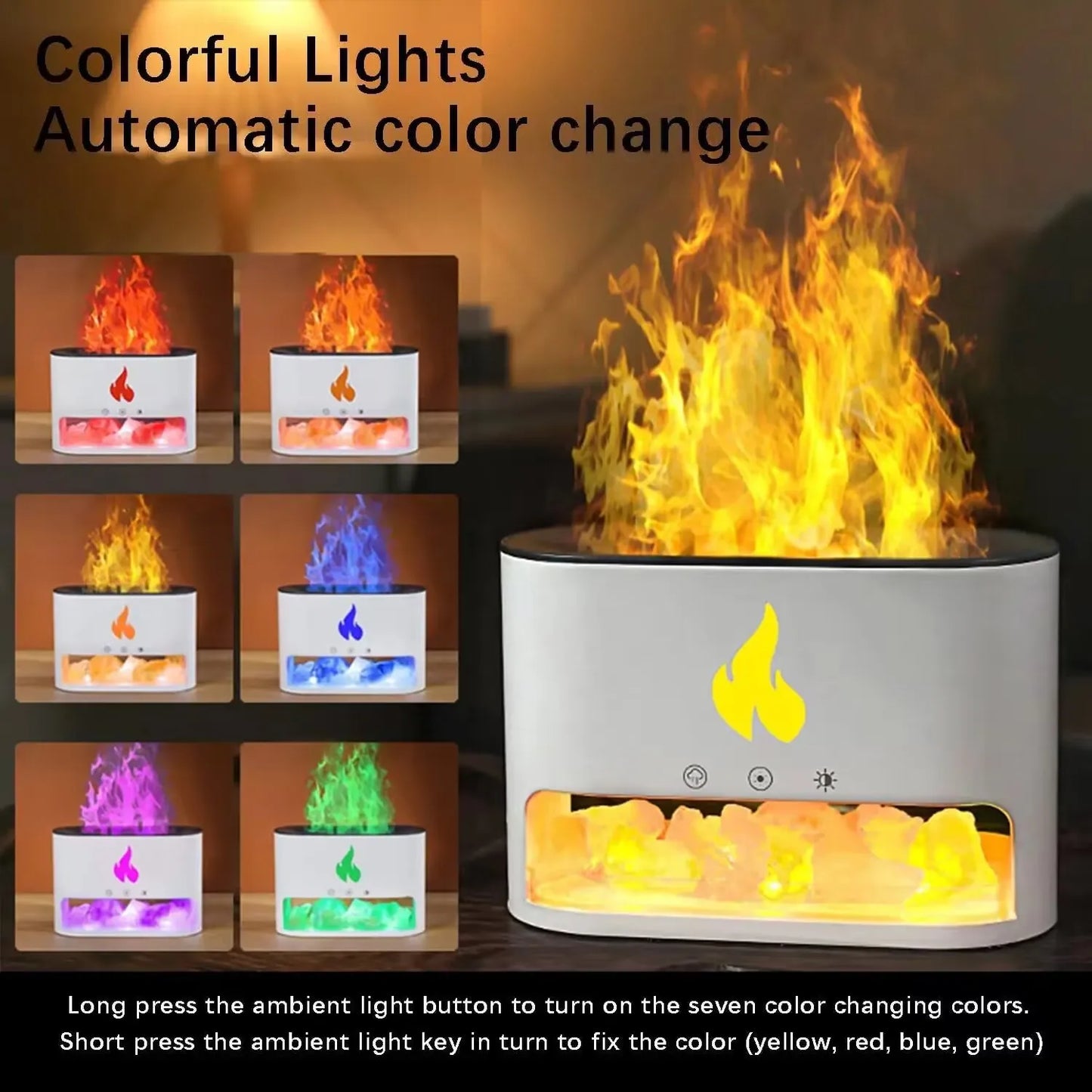 USB Installation Electric Power Source Crystal Salt Lamp Diffuser Stone Aromatherapy Function for Household Hotel Made Plastic