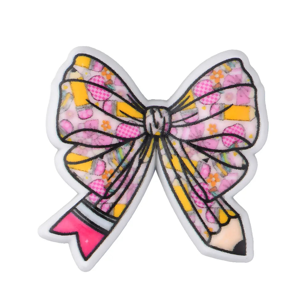 New Arrival Custom PVC Shoe Charms 3D UV Printing Flower Butterfly Design for Autism Beach Sandals Clogs Decoration Wholesale