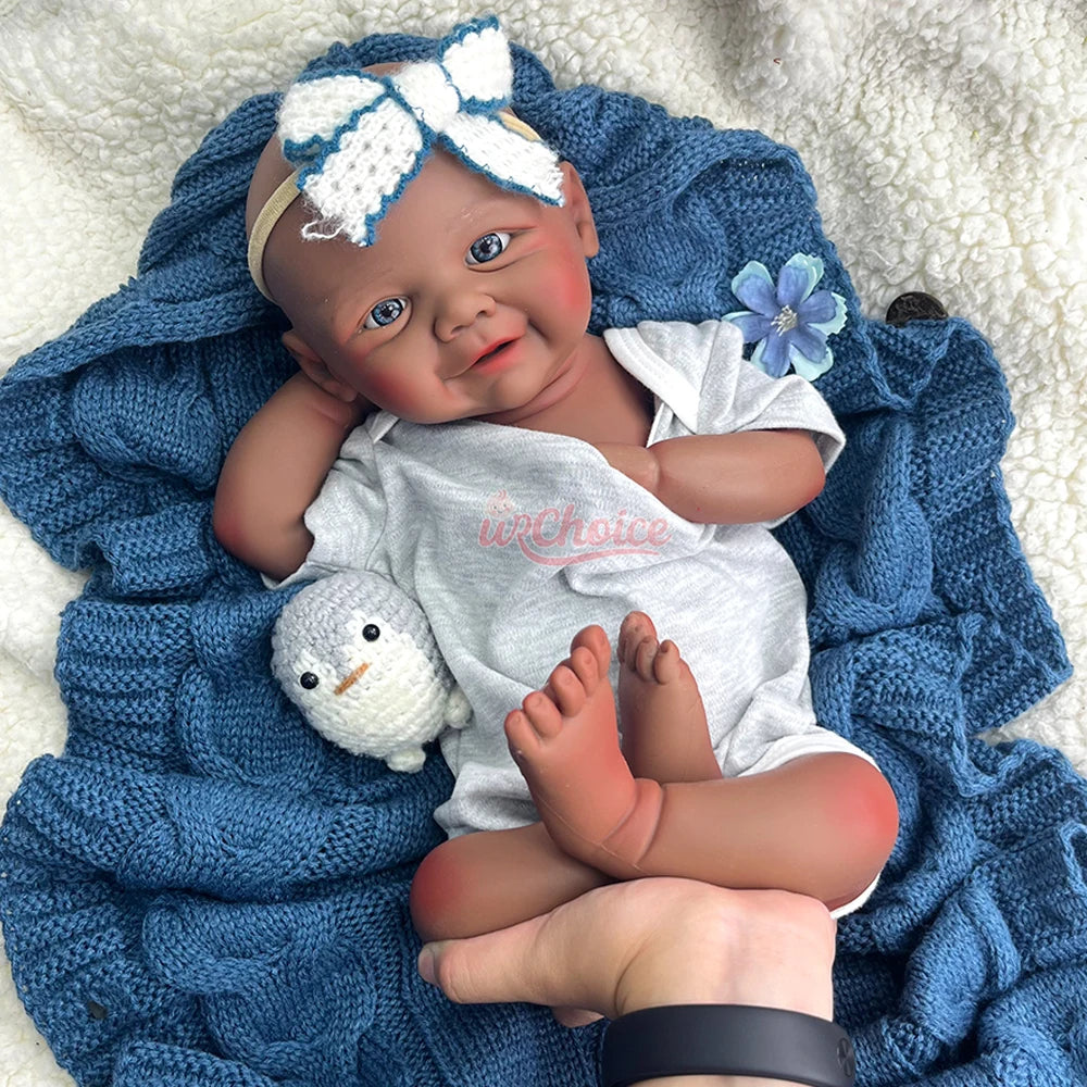 17Inch Adorable Cherubic Cheeks Reborn Doll Soft Washable Realistic Open Eyes  Skin Weighted Companion Baby Gifts