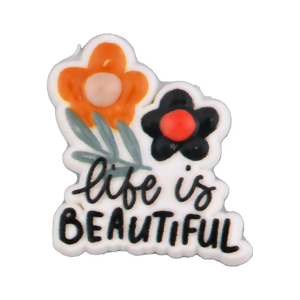 New Arrival Custom PVC Shoe Charms 3D UV Printing Flower Butterfly Design for Autism Beach Sandals Clogs Decoration Wholesale