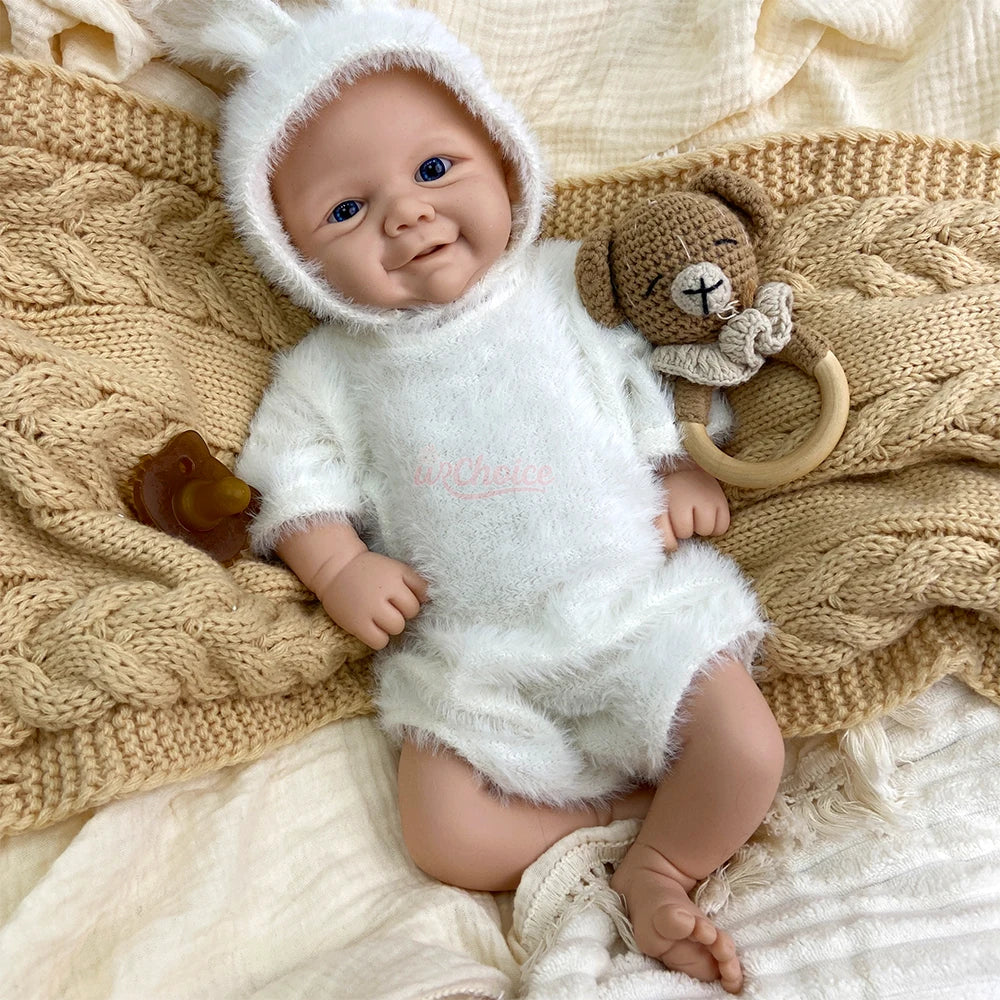 17Inch Adorable Cherubic Cheeks Reborn Doll Soft Washable Realistic Open Eyes  Skin Weighted Companion Baby Gifts