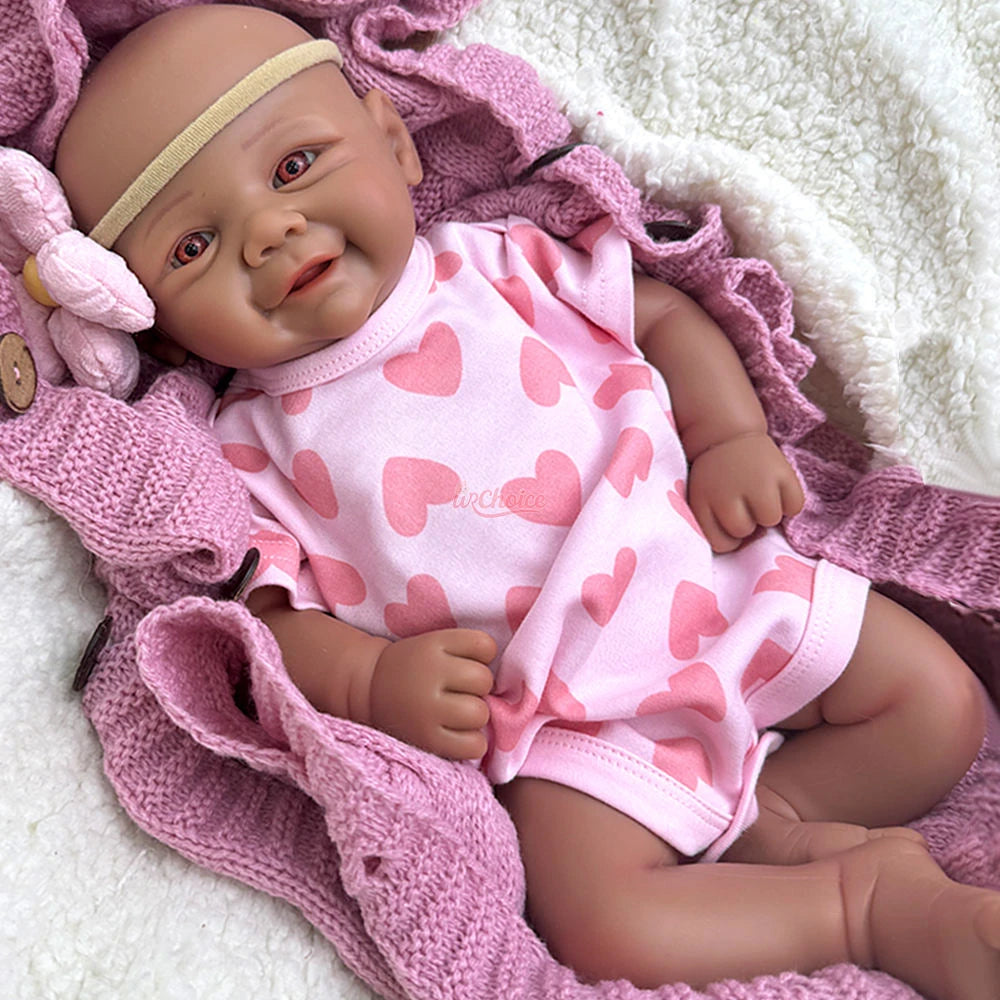 17Inch Adorable Cherubic Cheeks Reborn Doll Soft Washable Realistic Open Eyes  Skin Weighted Companion Baby Gifts