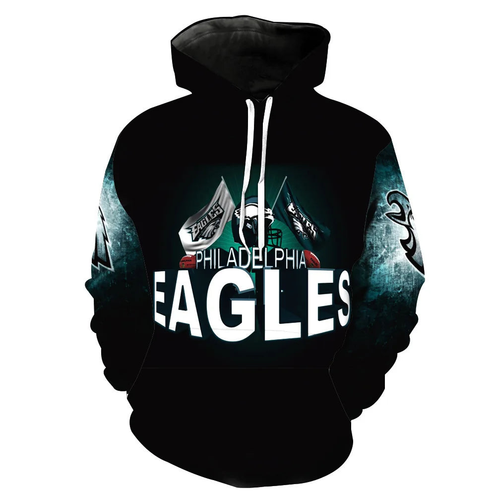 New Fashion 3D Classic Printing Hoodies Adolescent Pullover Men's Long Sleeve Tracksuit American Rugby Team Hoodies