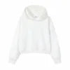 Customize Front Women's High Quality 100% Cotton Eco-Friendly Simple Solid Color Autumn/Winter Crop Hoodie Fashionable Street