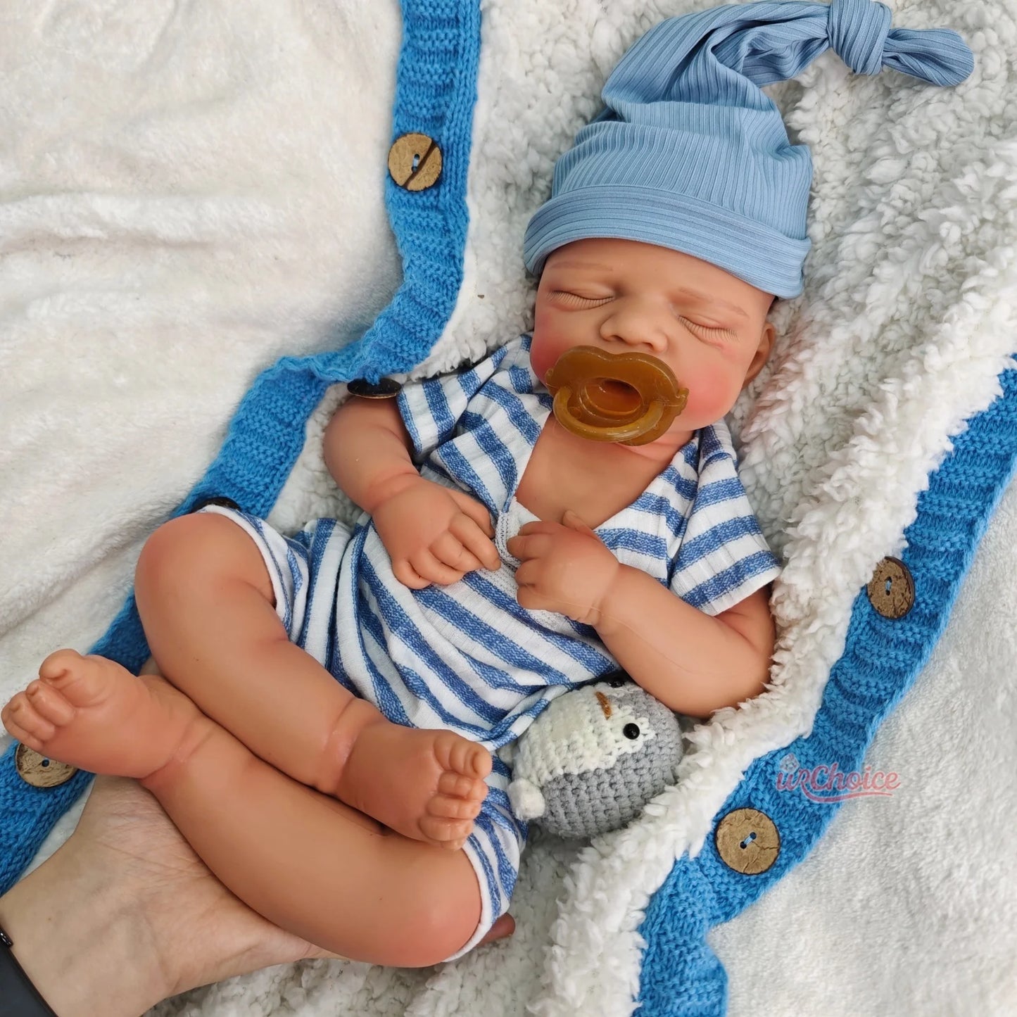 20inch Ultra Soft Anatomically Correct Silicone Baby Doll Lifelike Boy/girl Pascale Open Mouth Reborn Dolls for Anxiety Relief