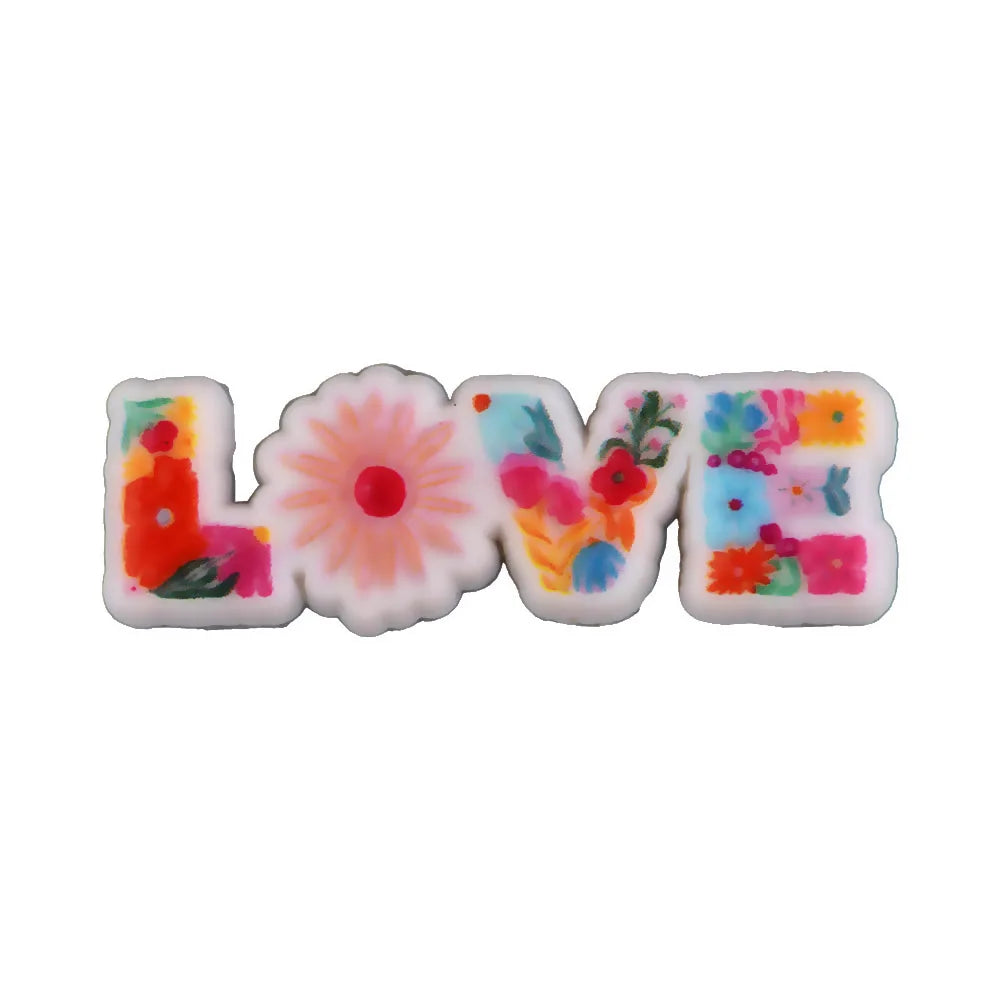 New Arrival Custom PVC Shoe Charms 3D UV Printing Flower Butterfly Design for Autism Beach Sandals Clogs Decoration Wholesale