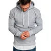 2021 New Men's Pure Color Outdoor Fitness Sports Slim Hoodie Top Men's Hooded Pullover