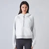 Autumn Winter New Warm Inner Velvet Sports Hoodie Stand up Collar Hoodie Half Zipper Sports Hoodie