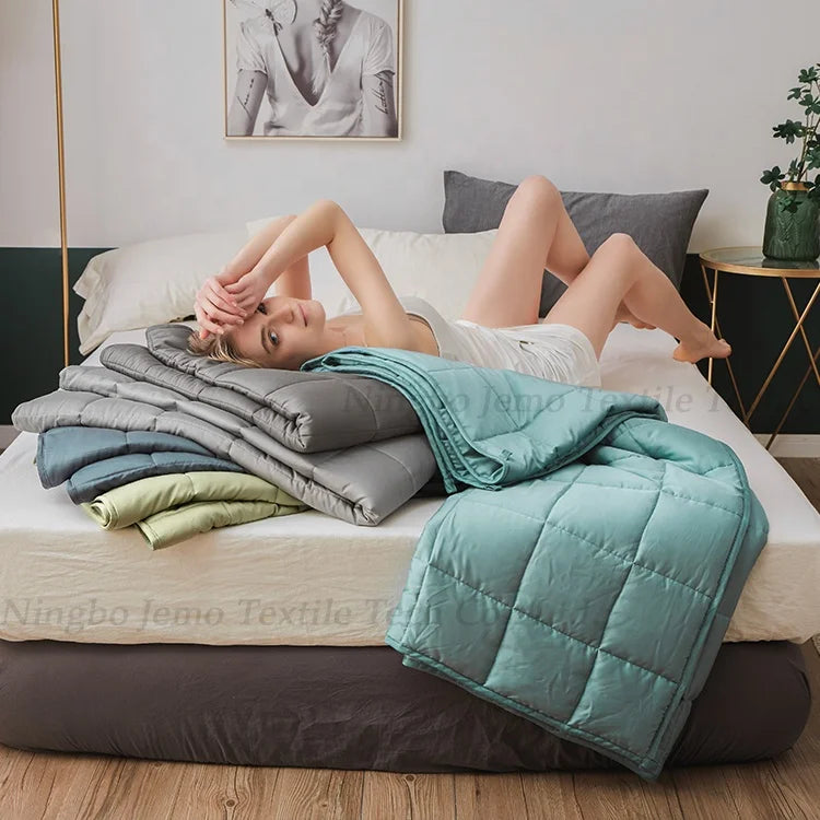 1MOQ Glass Beads Weighted Blanket Custom Autism Heavy Adults Sensory Heavy Blanket Weighted Blanket