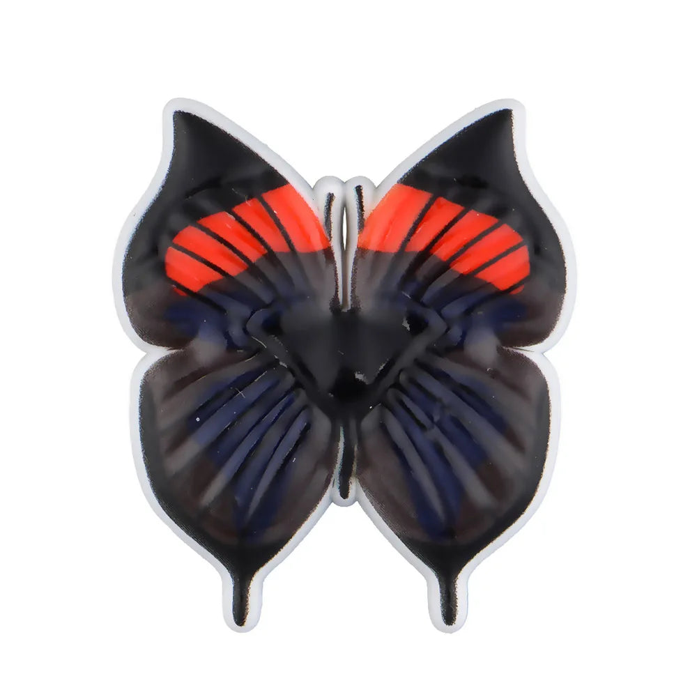 New Arrival Custom PVC Shoe Charms 3D UV Printing Flower Butterfly Design for Autism Beach Sandals Clogs Decoration Wholesale