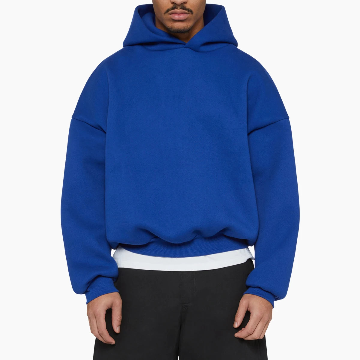 Winter Clean Fit Heavy Weight Custom logo Men's 360gsm 610 Gsm Fleece Cotton Boxy Fit Hoodie