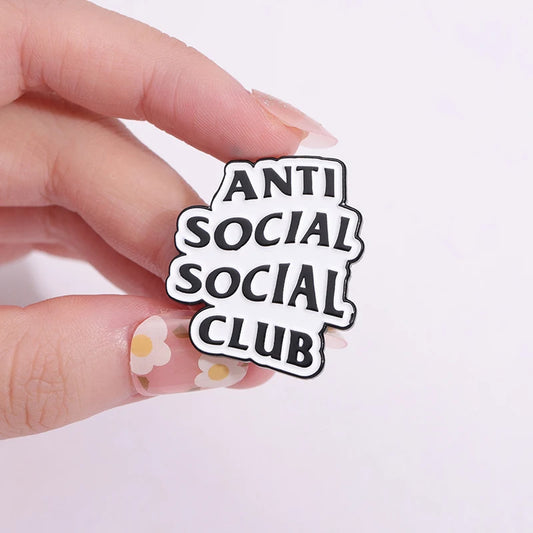 Geometric Funny Quote Enamel Pins Social Anxiety Heart Rainbow Brooch Lapel Badge Backpack Clothes Collar Pin Jewelry Small Gift