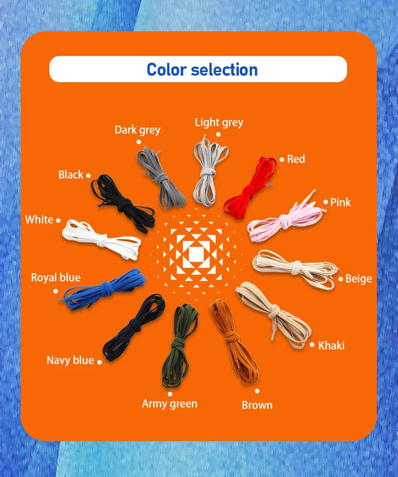 1Pair Elastic Laces Sneakers No Tie Shoe laces Capsule Lock Shoelaces Without ties Kids Adult 0.6cm Flat Shoelace for Shoes