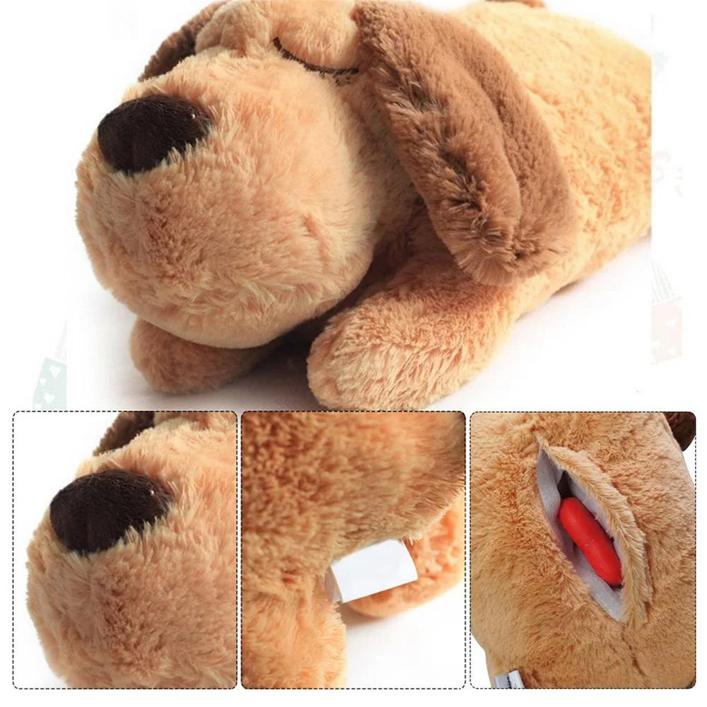Heartbeat Dog Anxiety Relief Plush Toy Pet Comfortable Behavioral Training Play Aid Tool Soft Plush Sleeping Buddy For Small Dog