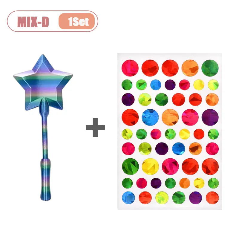 3D Printed Magic Wand Credit Card Holder Payment Portable Lightweight Star Wand Style Card Stand for Daily Use Novelty Gift
