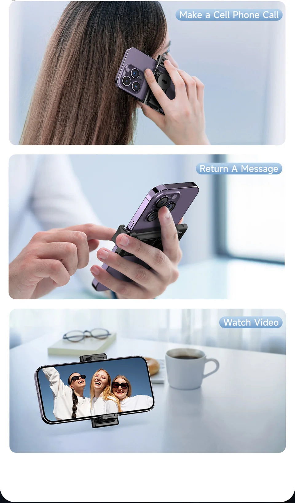 selfie stick Stabilizer 360°Auto Face Tracking AI Gimbal All-in-one Desktop Phone Holder Tripod For Smartphone Video Vlog Live