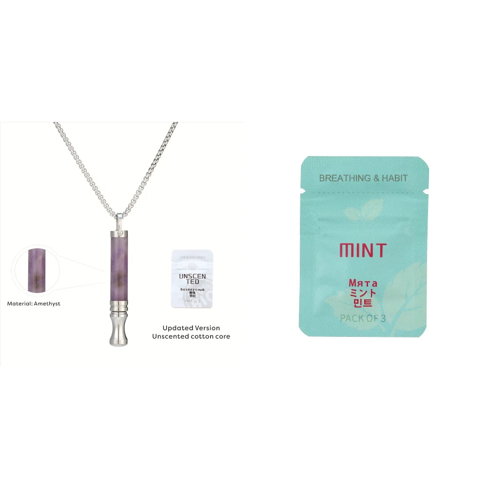 Anxiety Breathing Necklace Breath Quitgo Breathing Necklace Stress Anxiety Relief Chain for Adults