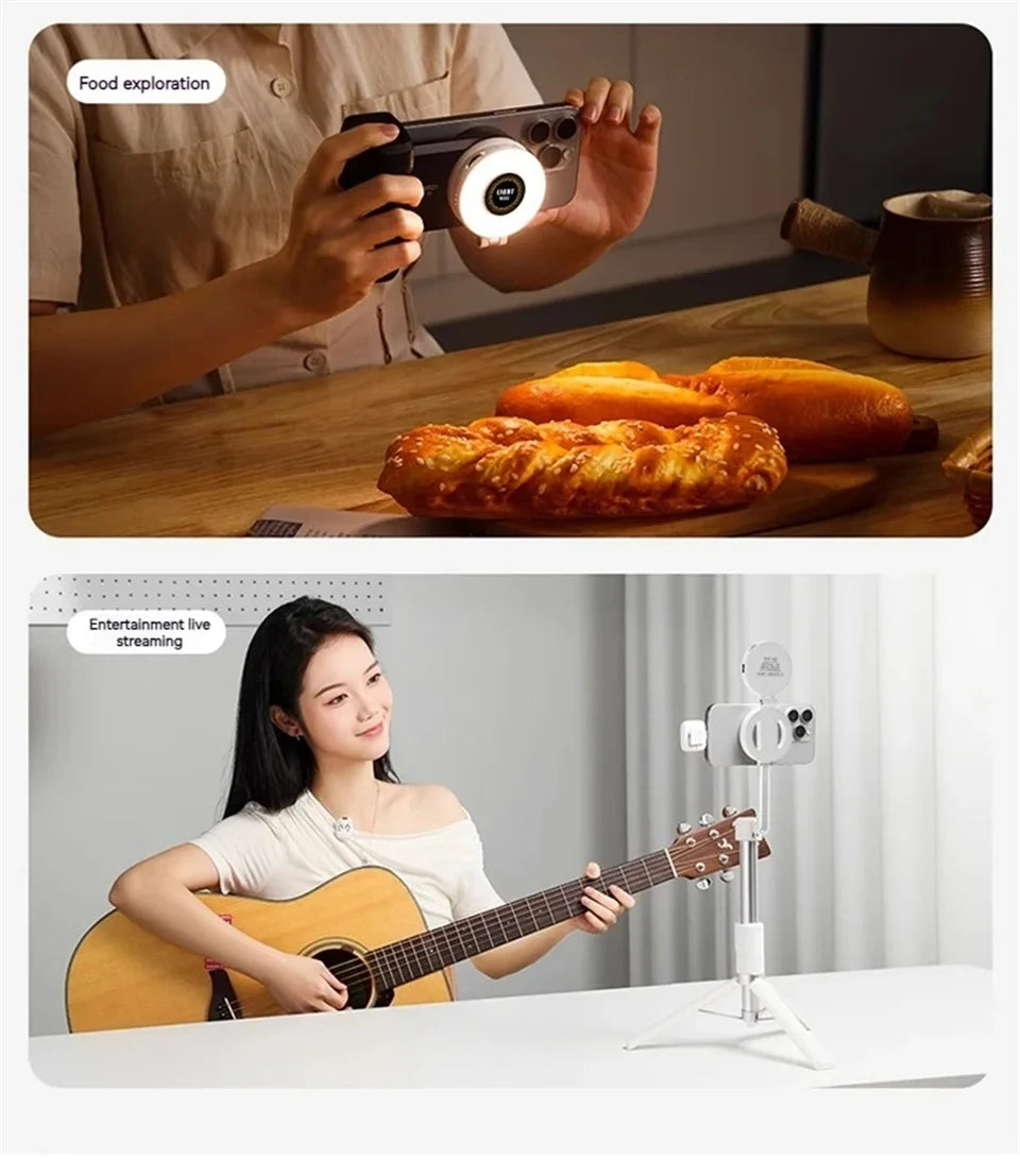 Magnetic Selfie Light LED Fill Light Compatible For Magsafe,ravel, Desktop, Selfies, Video, Makeup/Photography/TikTok/Zoom Calls
