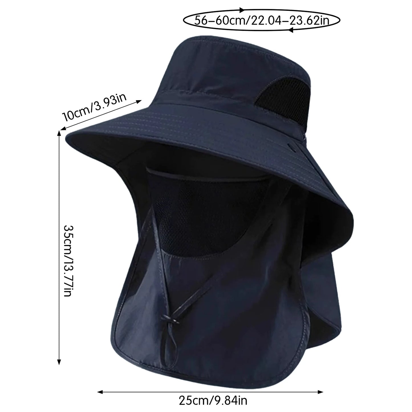 Sun Fishing Hat Women's Bucket Hat with Neck Cover Breathable Wide Brim Summer UV Protection Hat for Outdoor Travel Holiday