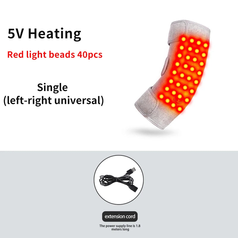 Red Light Therapy Heated Elbow Sleeve | Relieves Joint & Arm Pain, Arthritis | Heating & Massage Function Relieve Arm Numbnes