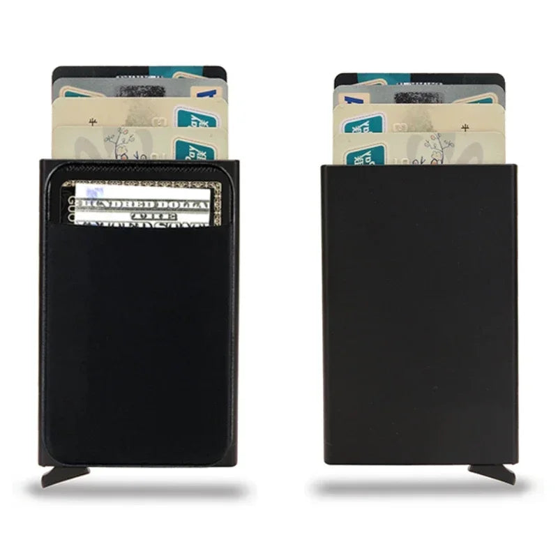 ID Bank Credit Card Holder Men's Wallet Anti Rfid Blocking Protected Magic Business Anti-theft Slim Thin Men Money CardHolder