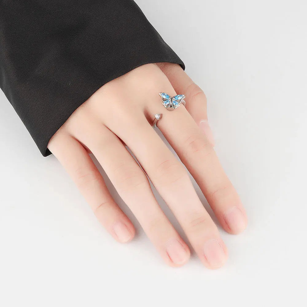 VENTFILLE 925 Sterling Silver Sunflower Diamond Zircon Rotatable Ring For Women Gift Relieve Stress Ring Jewelry Wholesale