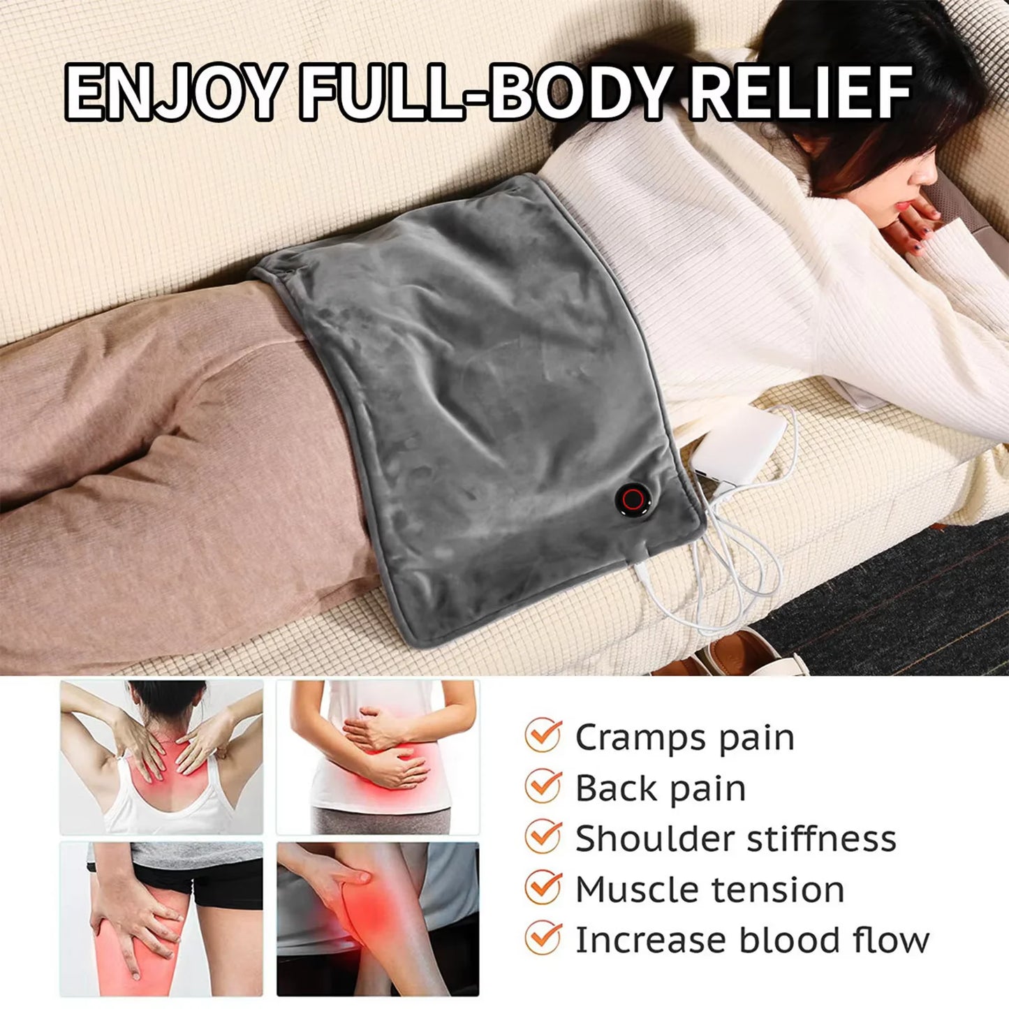 Heating Pad USB Type-C 5V Electric Blankets Heating Pad For Back / Shoulder / Neck / Knee / Leg Constant Temperature Waterproof