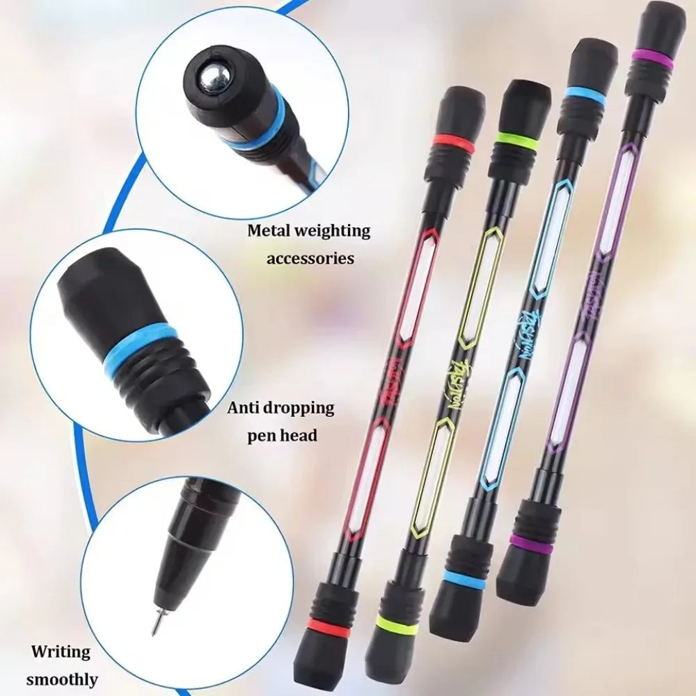 ADHD Anxiety Relief Spinning Pen Rolling Finger Rotating Toy For Kids Adults Students Brain Training Dexterity Practice