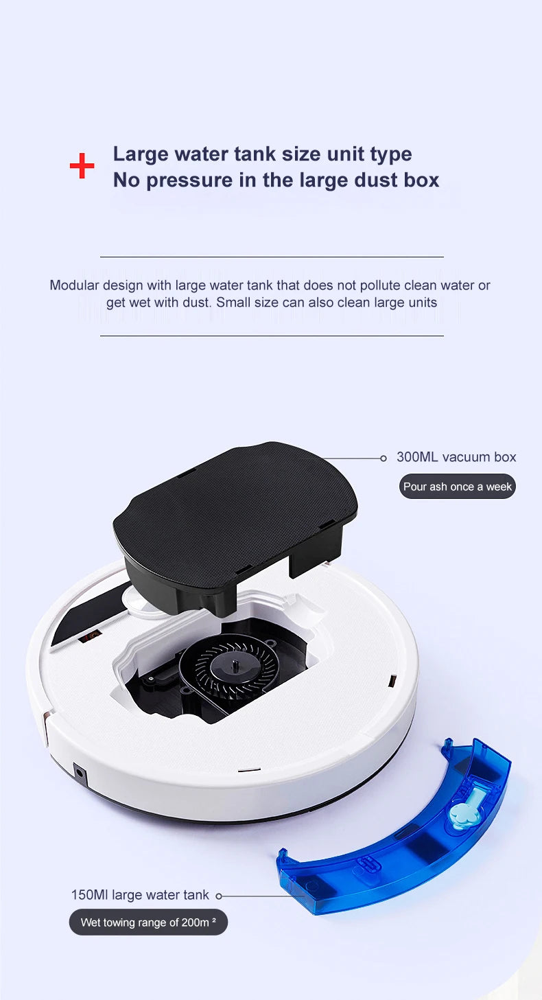 Household Sweeping Robot 2800PA 3-in-1 Smart Robot Vacuum Cleaner With Remote Control&APP Super Quiet Wet&dry Mopping Floor﻿