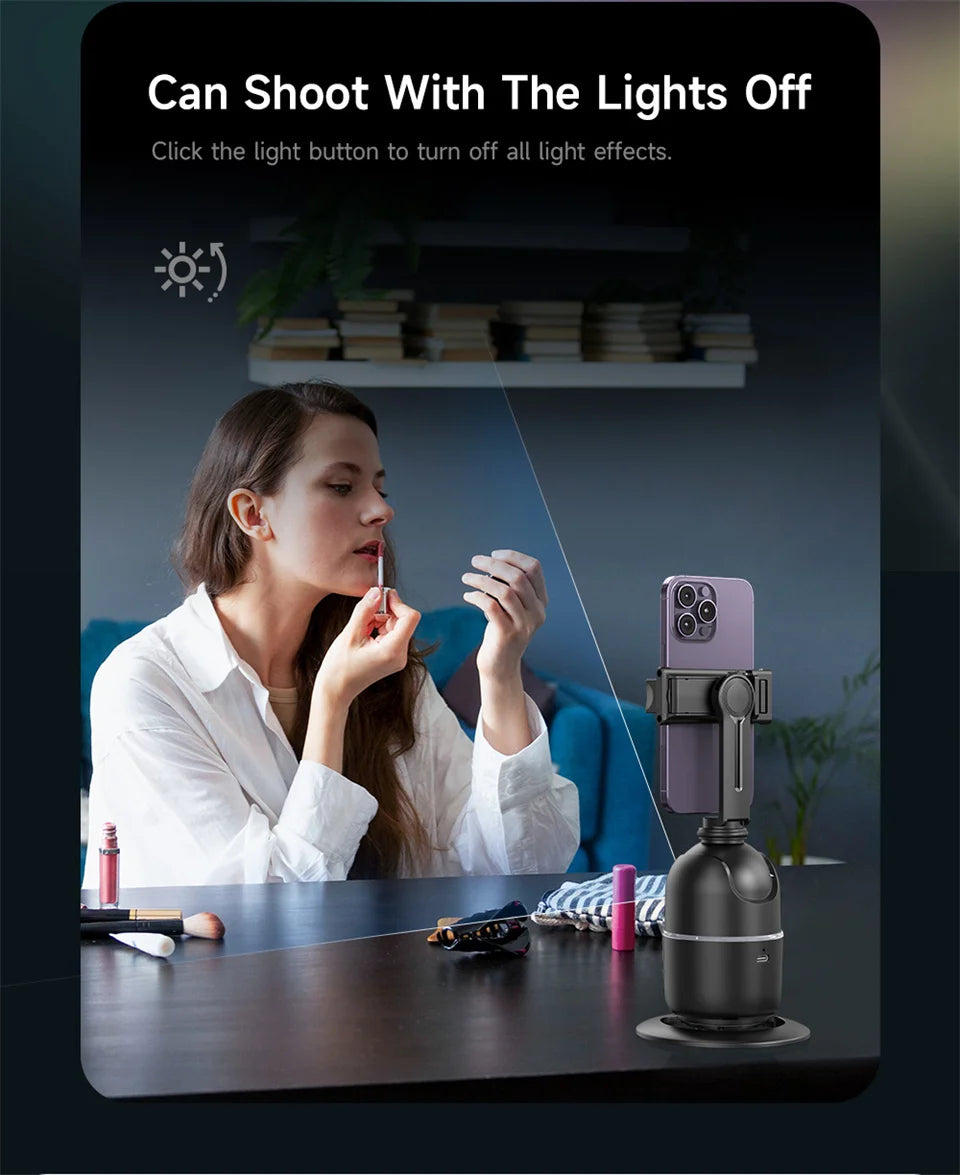selfie stick Stabilizer 360°Auto Face Tracking AI Gimbal All-in-one Desktop Phone Holder Tripod For Smartphone Video Vlog Live