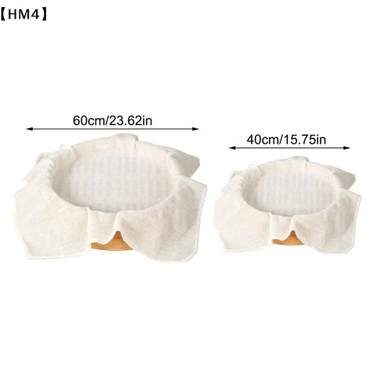3Pcs 40/60CM Pure Cotton Steamer Cloth Household Drawer Cloth Steamed Rice And Bun Mat Round Cotton Gauze Kitchen Steamer〔HM4〕