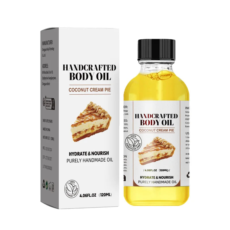 Stress Relief Body Oil with Vanilla - Deeply Moisturizes & Soothes Muscles, Herbal Formula for Relaxing Bath & Massage.