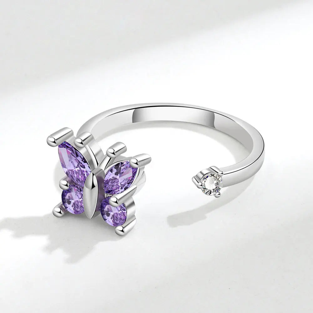 VENTFILLE 925 Sterling Silver Sunflower Diamond Zircon Rotatable Ring For Women Gift Relieve Stress Ring Jewelry Wholesale