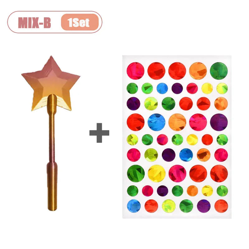 3D Printed Magic Wand Credit Card Holder Payment Portable Lightweight Star Wand Style Card Stand for Daily Use Novelty Gift