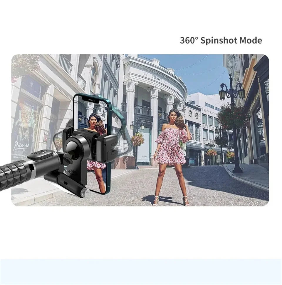 MEUYAG Selfie Stick Gimbal Stabilizer 360° rotation With Bluetooth Remote Intelligent AI Follow-Up Anti Shake Pan Tilt Tripod