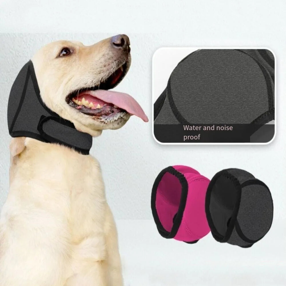Anxiety Relief Dog Ear Protection Waterproof Muffs Noise Reducing Calming Anti Scare Head Hood Anxious Summer Swimming Safety