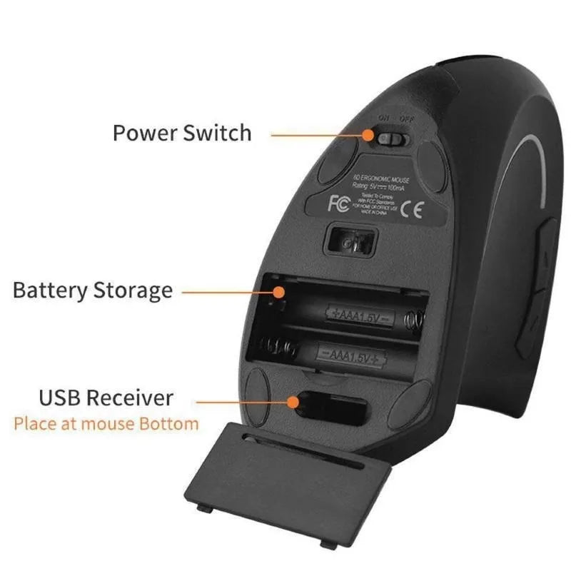 Wireless Vertical Mouse Gaming Mouse Computer Mice Ergonomic