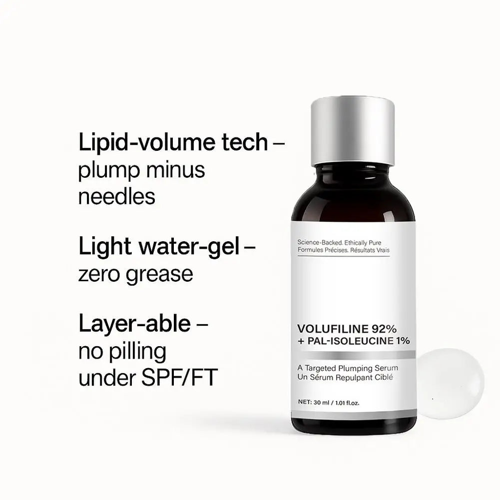 30ml Volufiline 92% + Pal-Isoleucine 1% Plumping Serum with Niacinamide Plumping Anhydrous Skin Radiance Boosting Facial Serum