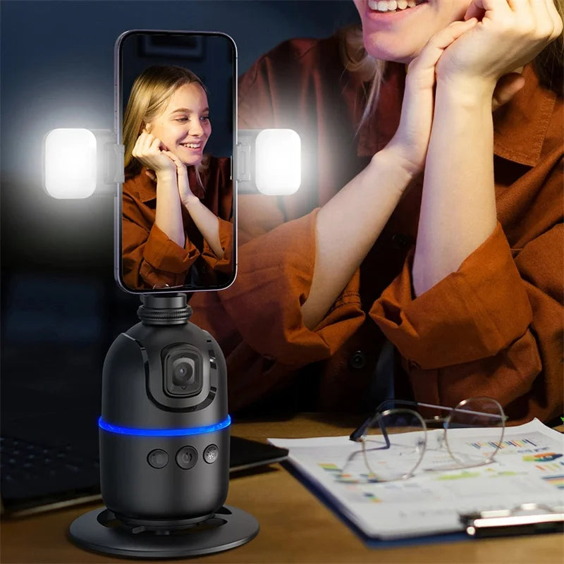 selfie stick Stabilizer 360°Auto Face Tracking AI Gimbal All-in-one Desktop Phone Holder Tripod For Smartphone Video Vlog Live
