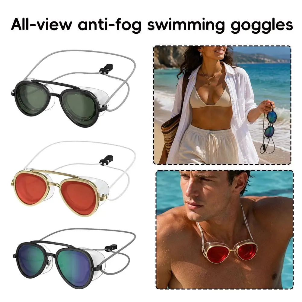Anti Fog Swimming Goggles Full View Swim Mask Wide Field Of Vision Leak Proof Adjustable Silicone Glasses For Adults Swimmers