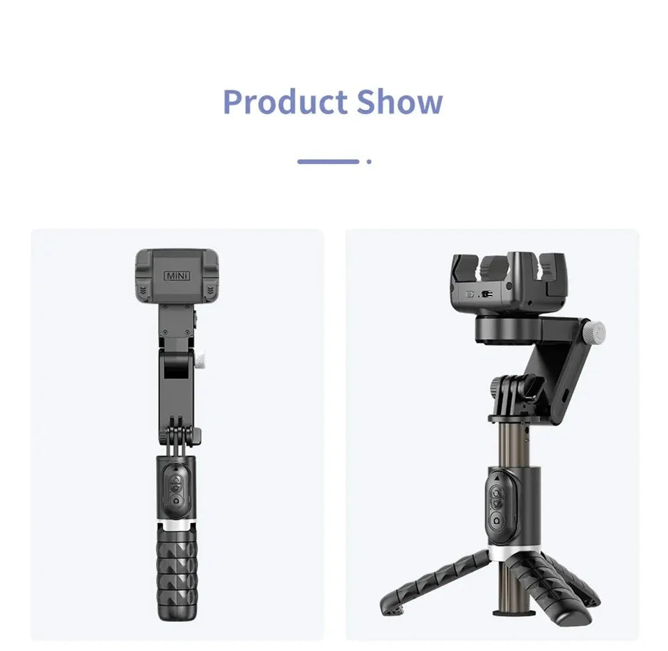 MEUYAG Selfie Stick Gimbal Stabilizer 360° rotation With Bluetooth Remote Intelligent AI Follow-Up Anti Shake Pan Tilt Tripod