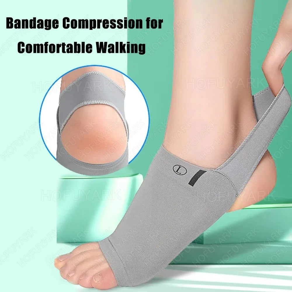 Silicone arched support insoles suitable for both women and men, which can correct flat feet and relieve plantar fasciitis.