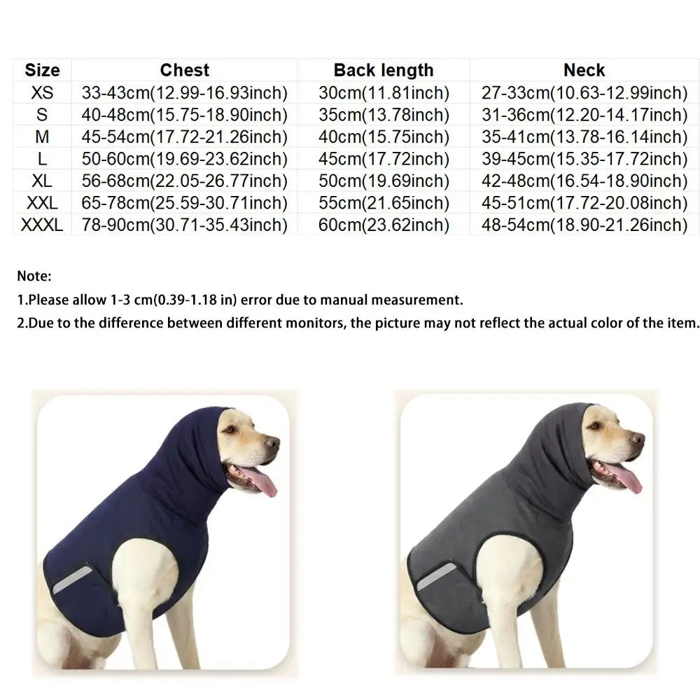 Noise-proof Dog Anxiety Vest Breathable Reflective strip Pet Soothing Clothes Comfortable Soft Pet Anti-Scare Pullover